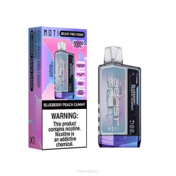 MOTI Beast Pro jednorázový výdej (5 %, 10 000 vdechů) borůvkový broskvový gumový MOTI vape for sale V48L39